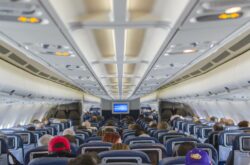 Sitzreihen im Flugzeug