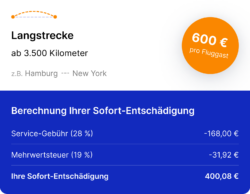 Entschädigung Langstrecke Berechnung