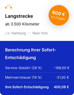 Entschädigung Langstrecke Berechnung
