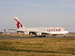 Qatar Airways Flieger am Boden