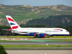 British Airways Flugzeug am Boden
